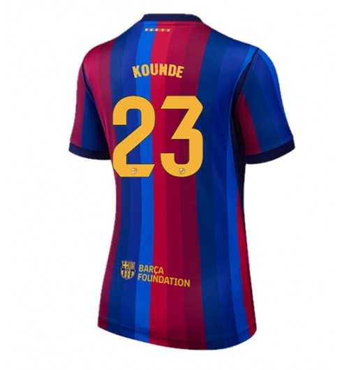 Barcelona Jules Kounde #23 Hjemmedrakt Dame 2026-27 Korte ermer Barcelona Jules Kounde #23 Hjemmedrakt Dame 2026-27 Korte ermer